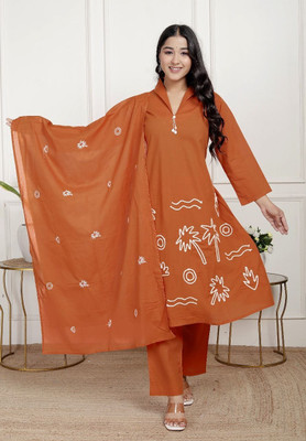 PASANDEEDA Women Kurta Palazzo Dupatta Set
