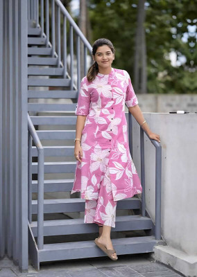 TOINSHO Women Kurti Palazzo Set