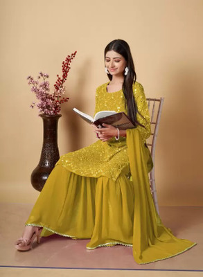 PARROT ENTERPRISE Women Kurti Palazzo Dupatta Set