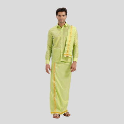 Uathayam Men Shirt Dhoti Dupatta Set