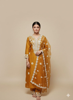 Anjani Women Ethnic Top Palazzo Dupatta Set