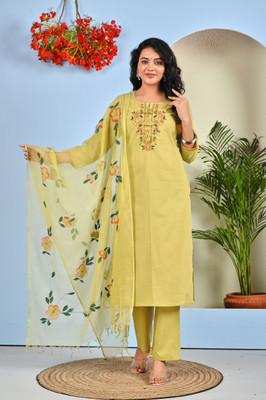 RASOKURTI Women Kurti Pant Dupatta Set