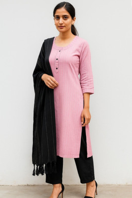 ZR Clothes Striped Kurta, Trouser/Pant & Dupatta Set