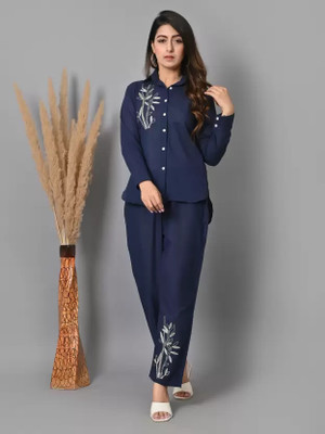 VYMO Women Shirt Pant Set