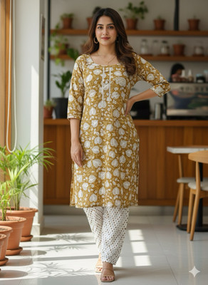KAMADO COLLECTION HUB Women Kurti Palazzo Set