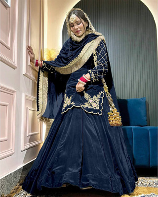 AHJANANDTEX Women Ethnic Top Sharara Dupatta Set