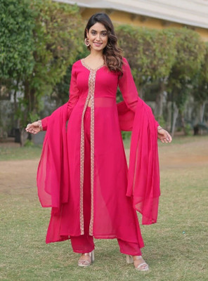 Aarya Ethnic Center Women Kurta Palazzo Dupatta Set