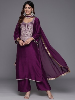 Varanga Women Kurta Palazzo Dupatta Set