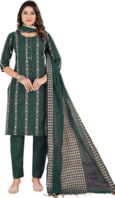 WALLFLOWER Striped, Printed Kurta, Trouser/Pant & Dupatta Set