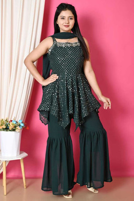 PRINCESSA COLLECTION Women Kurti Sharara Dupatta Set