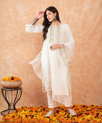 Indo Era Women Kurta Pant Dupatta Set