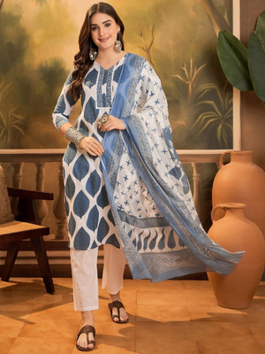 Sangria Women Kurti Pant Dupatta Set