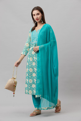 Highlight fashion export Women Kurta Pant Dupatta Set