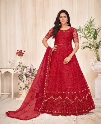 WARTHY ENTERPRISE Anarkali Gown(Red)