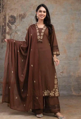 Aneema Women Kurta Palazzo Dupatta Set
