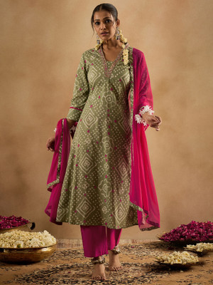 Indo Era Women Kurta Pant Dupatta Set