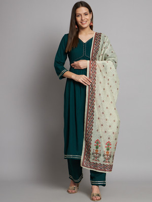 VBUYZ Women Kurta Palazzo Dupatta Set