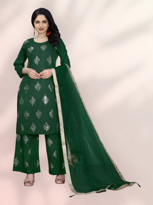 HOC's Women Kurta Palazzo Dupatta Set