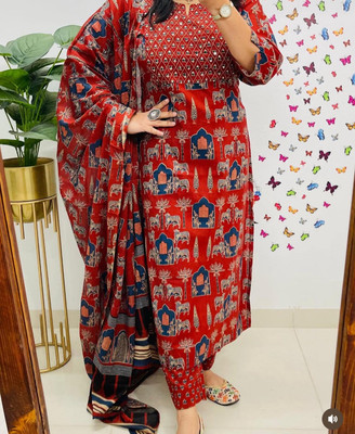 KweenLuok Women Kurta Pant Attached Dupatta Set