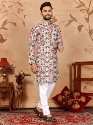 CELLUX Men Kurta Pyjama Set