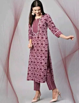OM SAI LACE Women Kurti Pant Set