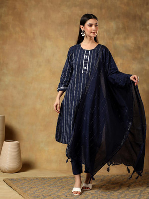 OZIQ Women Kurti Pant Dupatta Set