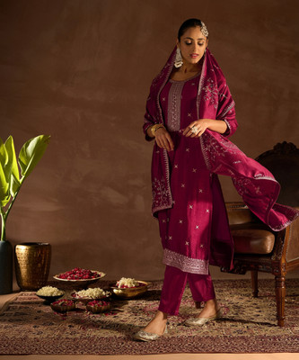 Indo Era Women Kurta Pant Dupatta Set