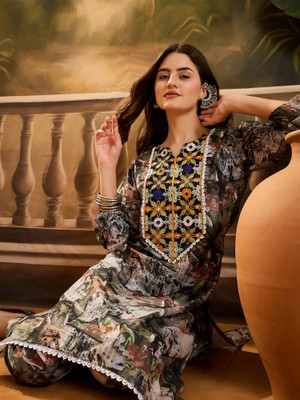 Youthnic Women Kurta Dhoti Pant Set