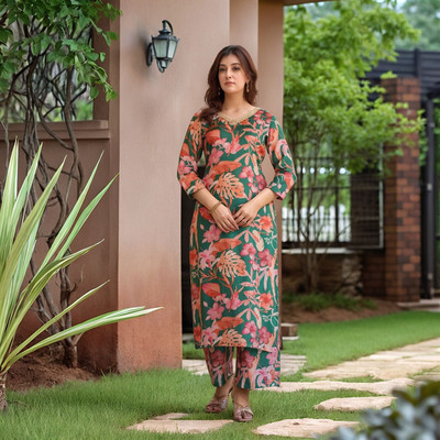 Aaghnya Fashion Women Kurta Palazzo Set