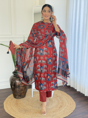 ANIRAV Women Kurta Pant Dupatta Set