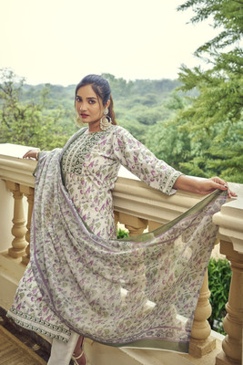 TRAHIMAM Women Kurti Pant Dupatta Set
