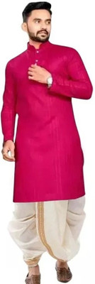 SONBAI Men Kurta Dhoti Set