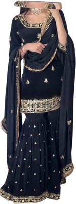 DHRISHUTEXTILE Women Ethnic Top Palazzo Dupatta Set