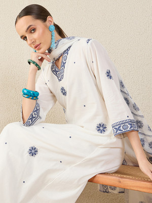 Indo Era Women Kurta Pant Dupatta Set