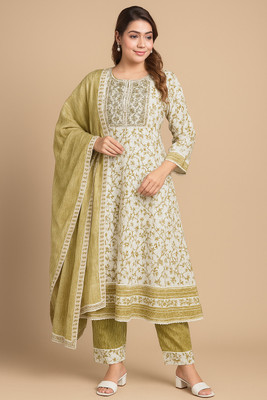 Luckycollection Women Kurti Pant Attached Dupatta Set