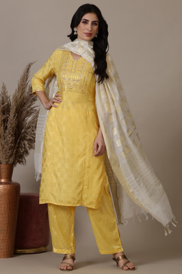 Aurelia Women Kurta Palazzo Attached Dupatta Set