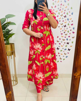 K CREATION Top Palazzos Western Set