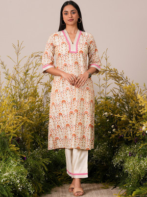 LIBAS Women Kurta Palazzo Set