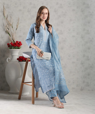 Gosriki Women Kurta Pant Dupatta Set