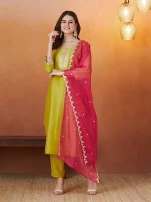 MOKOSH Women Kurta Pant Dupatta Set