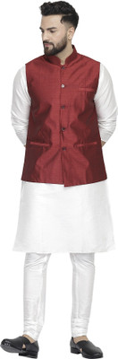 B BEN Men Kurta Pyjama Ethnic Jacket Set