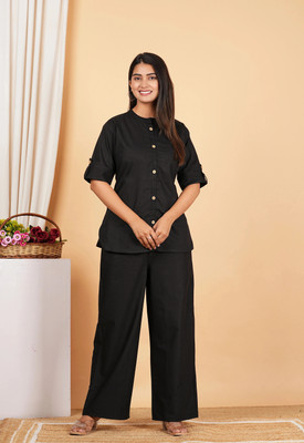 canvir Women Ethnic Top Palazzo Set