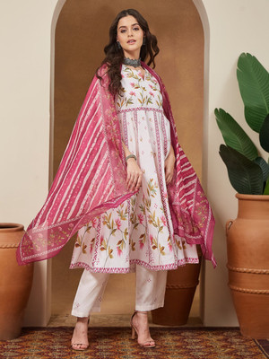 Janasya Women Kurti Pant Dupatta Set