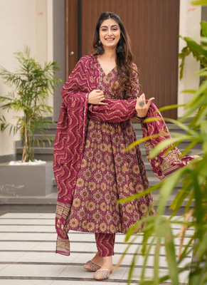 Trijal Fab Women Kurta Palazzo Dupatta Set