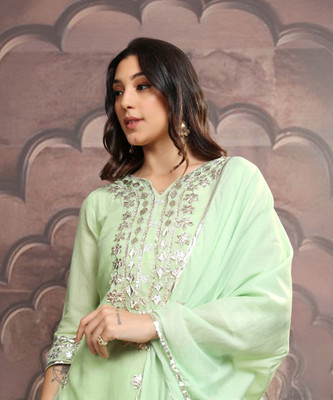 Vishudh Women Kurta Sharara Attached Dupatta Set