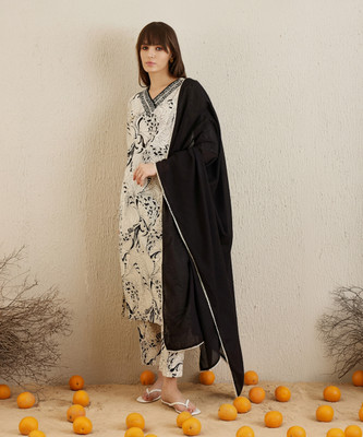 Indo Era Women Kurta Pant Dupatta Set