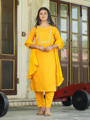 NAVLIK Women Kurta Pant Dupatta Set