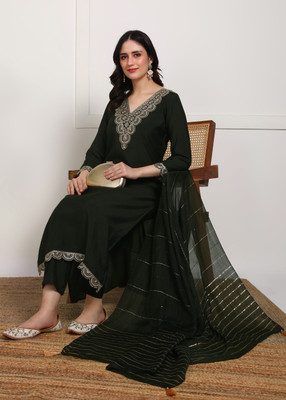 DSK STUDIO Women Kurti Pant Dupatta Set