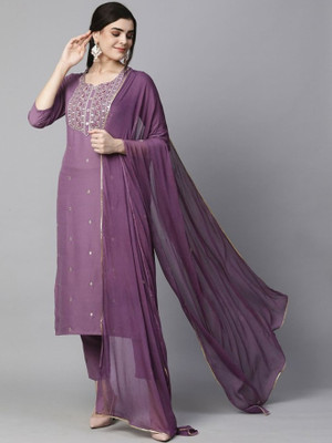 HOUSE OF COMMON Embroidered Kurta, Trouser/Pant & Dupatta Set