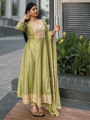 VredeVogel Embroidered Kurta, Trouser/Pant & Dupatta Set